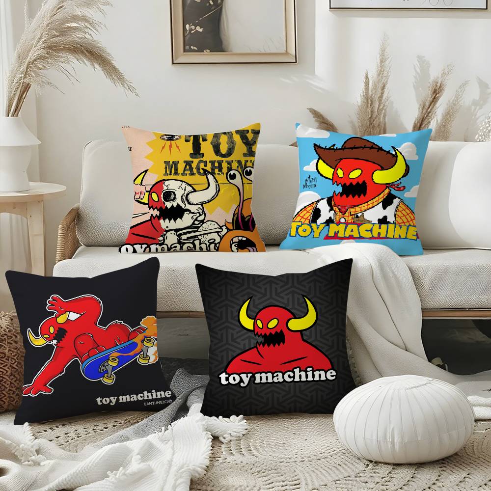 T-Toy M-Machines S-Skates Pillow Case Sofa Short Plush Double-Sided Hd Printing Room Home Office Gift Cushion Cover