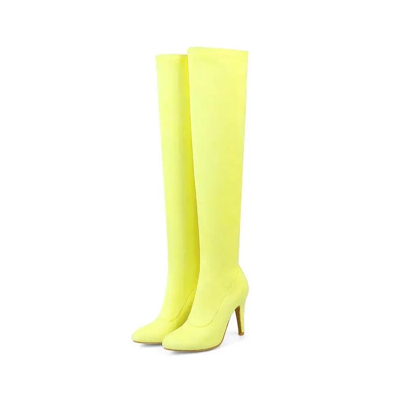 Fashion 2025 New Fashion Fall/Winter Super High Heel Stiletto Lace Up Super Long Scrub Ladies Over the Knee Boots