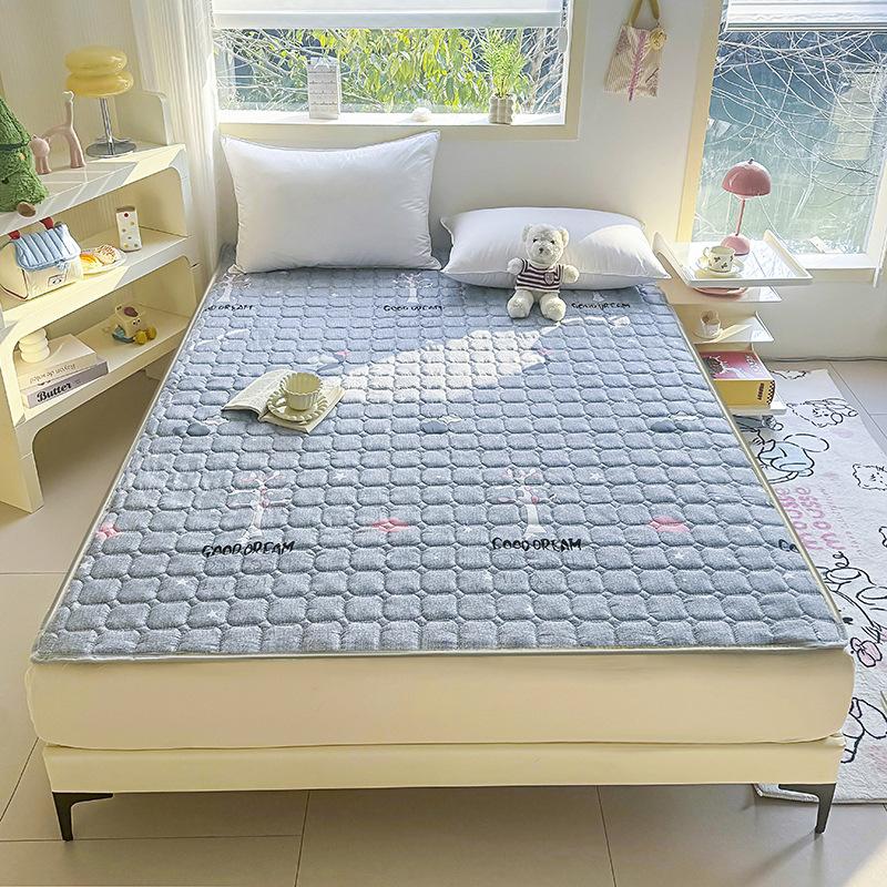 Breathable Mattress,Soft Cushion with Elastic Straps,Dormitory Tatami,Quilted Cotton Bed Sheet,Bedroom Mattress,Protective Pad,Anti Slip Bed Pad