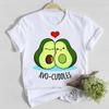 Short Sleeve Casual Tee Top Avocado Sweet Trend Style Shirt Lady Clothes Fashion Tshirt Summer Female T Women Graphic T-shirts