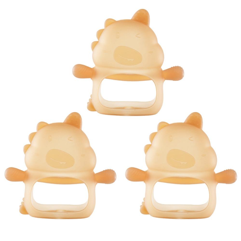 

3Pcs Soft Baby Dinosaur Teether Anti Dropping Newborn Molar Toys Nursing Teething Toys Infant Gift
