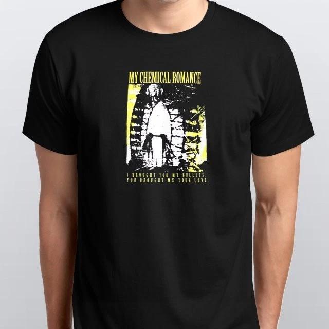 

MY CHEMI ROMANCE Skylines & Turnstiles Unisex 100% Cotton T-shirt Mens Tees Top S M L XL XXL 3 4 XL Black M