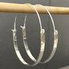 Large Hoop Earrings, Hammered Boho Hoops