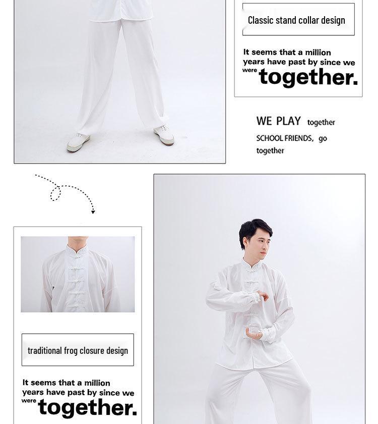 2024 Tai Chi Bamboo Linen Suit for Middle-Aged & Elderly - Ideal for Morning Exercise, Dance, or Wushu Practice