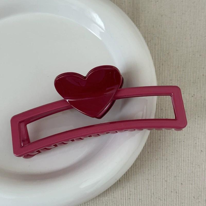 1 Stück Liebe Haarspange Dopaminfarben Serie Haifischklemme für Damen Kopfschmuck Haarkrallen Hochsteckfrisur Haarnadel Geeignet für den täglichen Gebrauch