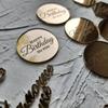10pcs Acrylic Happy Birthday Cake Toppers Cake Decoration Disc Round Cupcake Toppers for Various Birthday Party Cake Decor