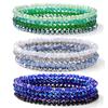 4pcs/set Multi Color Stretch Bracelet AB Effected Crystal Beads Bracelet