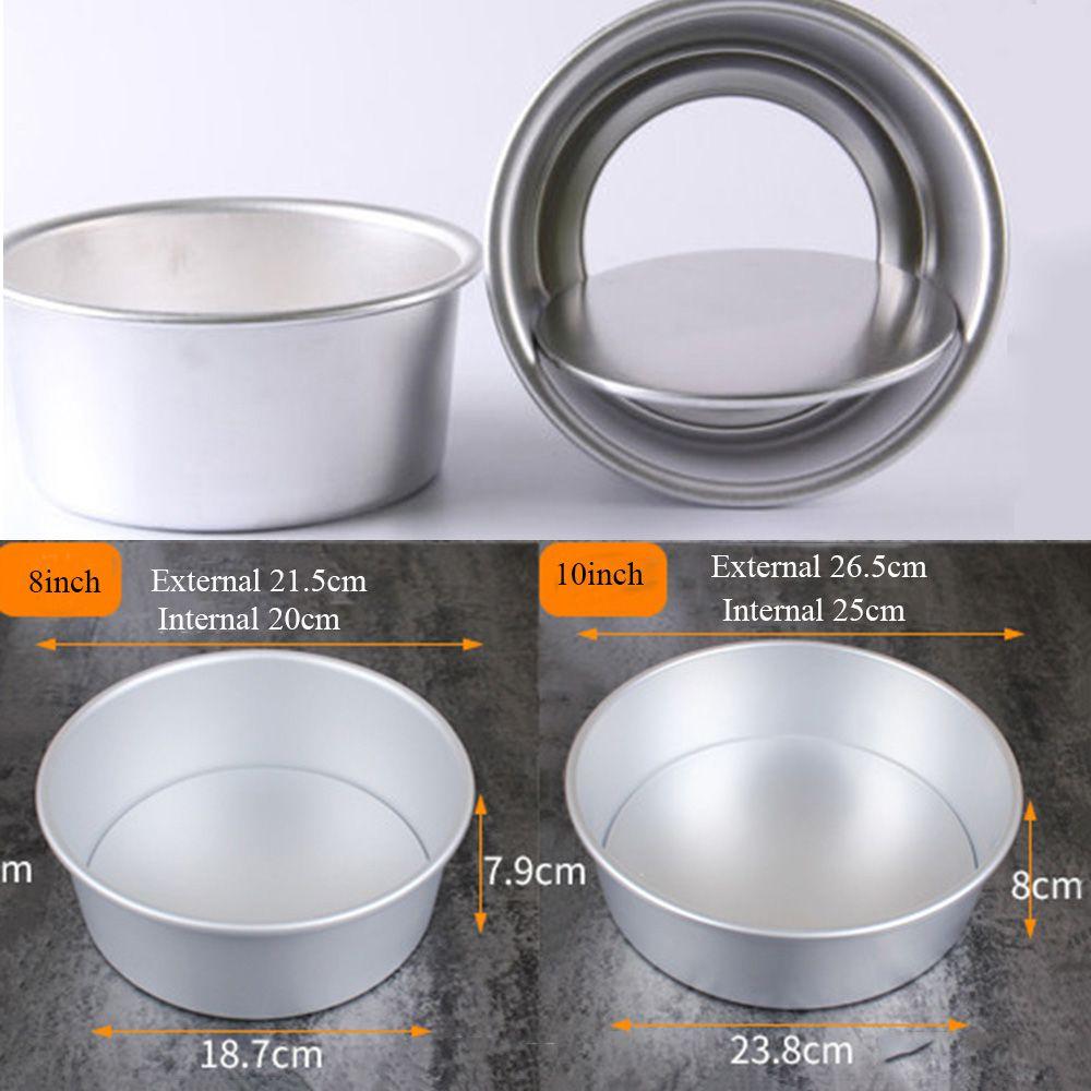Kitchen Dish Round Pattern Pudding Mold Aluminum Alloy Die Removable Bottom Cake Pan