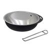 Takagi Glee-ru Removable Handle Grill Pan with Stainless Steel Lid and Handle, Round, 20cm, 3-Piece Set, Made In Japan