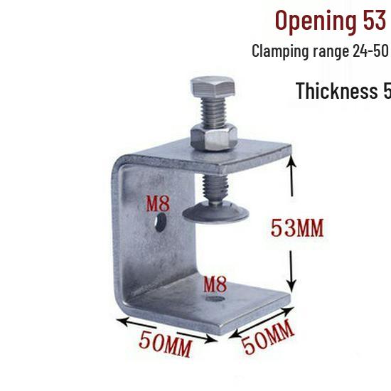 C304 Tiger Claw U-Shaped Stainless Steel Pipe Clamp