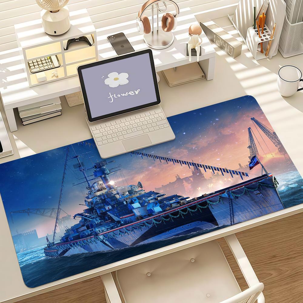 Game World Of Wwarships Mouse Pad Anti Slip Rubber Edge Locked Thickened Laptop Gaming Desk Mat