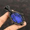 Lapislazuli Anhänger Tansanit Quarz Anhänger Kupferdraht umwickelter Anhänger Handgefertigter Schmuck Edelsteinanhänger Kupferdrahtschmuck Geschenk für Mama