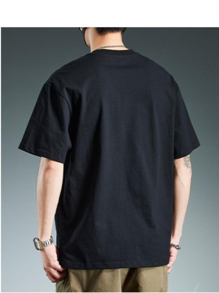 Men's Solid Color Minimalist Pure Cotton Versatile T-shirt