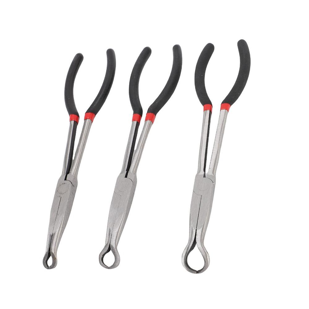3PCS Heavy Duty Long Nose Grip Pliers 11 Inch Hose Removal Pliers Ring Nose Pliers  Hose Gripping