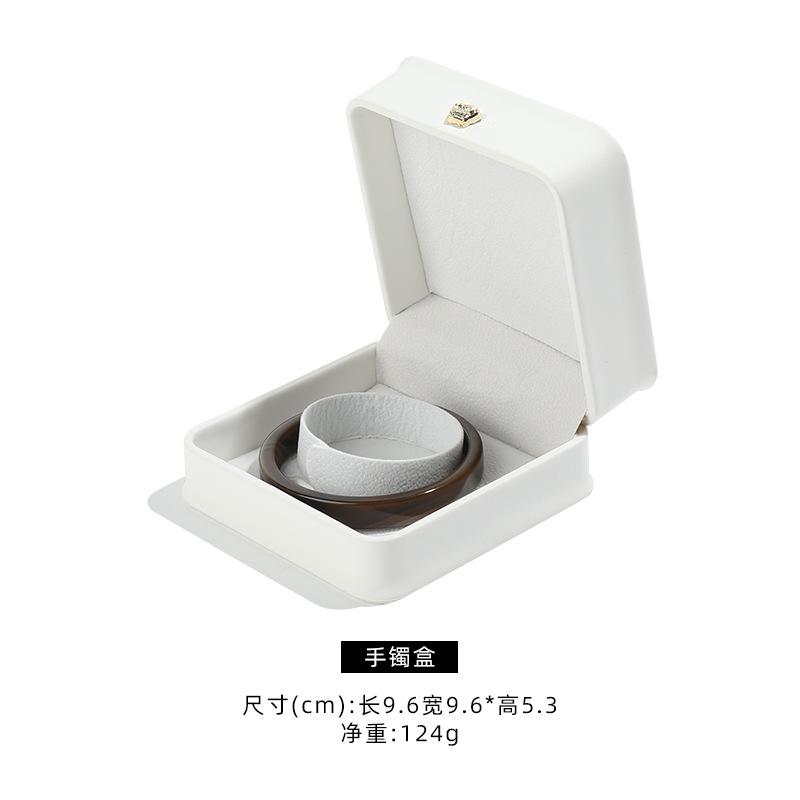 1Pc Leather Jewelry Organizer Wedding Ring Box Pendant Bracelet Necklace Storage Case Gift Packaging Display Box Wholesale