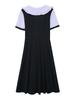 Stylish Slimming Plus Size Women's Mid-Length Summer Dress with Short Sleeves