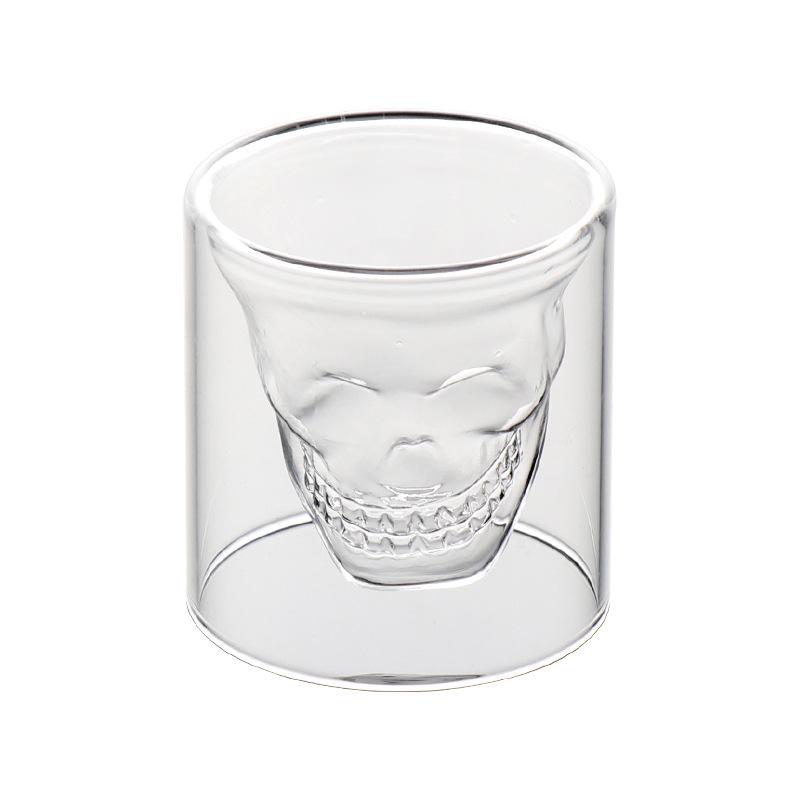 Totenkopf Glasbecher 25/75/150/250ml Kristallklar Kreatives Designer Party Bar Wodka Bier Trinkgläser Einzigartiges Neuartiges Geschenk