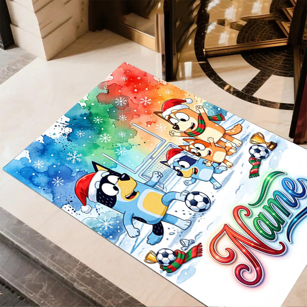 Winter Sports Celebration Customize Your Name Floor Rug Office Rug Design for Decorate room Living Rooms Balcony Game Room Anti-slip Rug