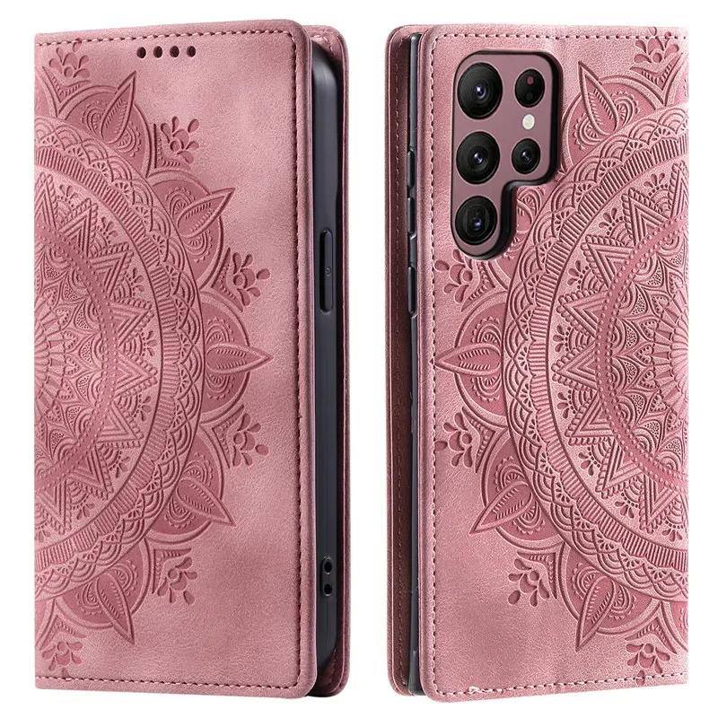

Магнітний шкіряний чохол-книжка для Samsung Galaxy S25 S24 Ultra S23 FE S22 S21 S20 S10 S9 Plus Note 20 Гаманець Картхолдер Чохол для телефону Coque Samsung S10 Plus