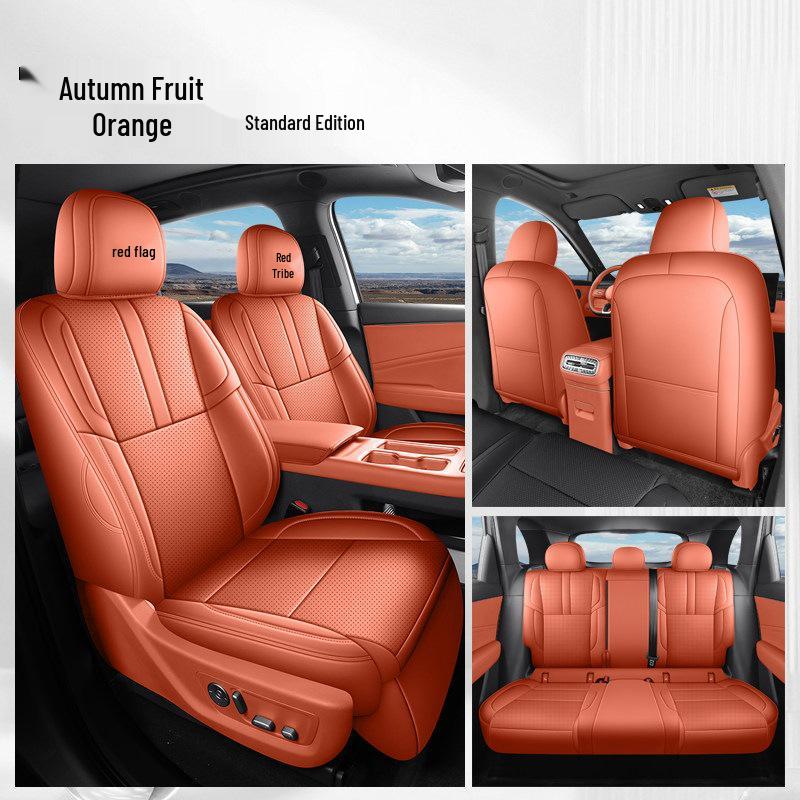 All-Season Leather Seat Covers for 26 Hongqi HS6 PHEV Models: Fully Enclosed, Universal Fit