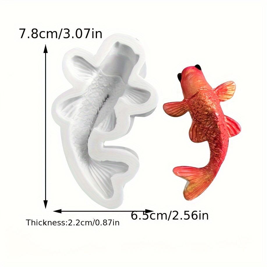 3pcs Premium Silicone Carp Mold Set - DIY Fish Tank Decor Craft Kit for Plaster, Epoxy Resin & Crystal Casting