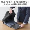 ELECOM Backpack, Square, Fits up to 15.6 inches, Water-Repellent, Large Capacity, 19L, Black, BM-XBPSQ01BK