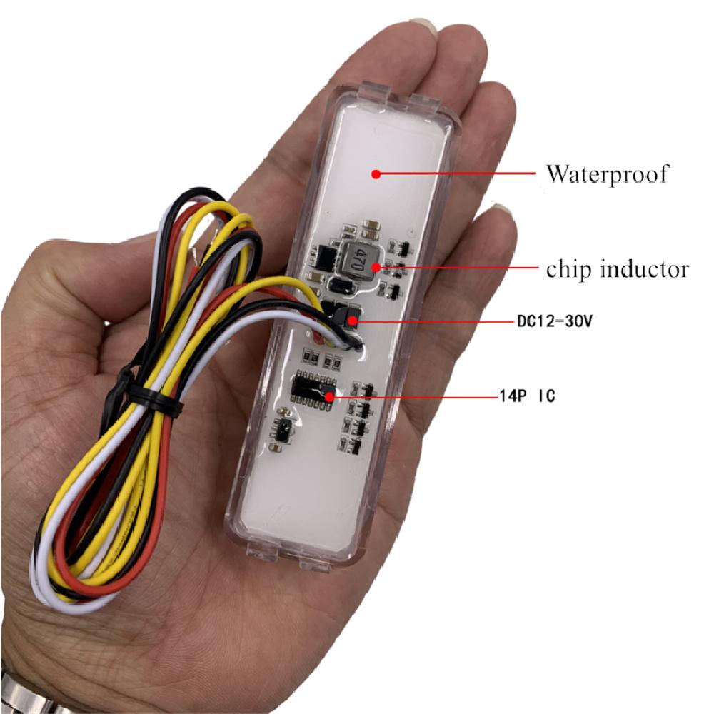 2Pcs Truck LED Light 12-24V 28LED Scanning Side Marker Turn Signal Warning Lights Tail Brake Light Emergency Signal for Trunk Trailer