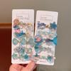 Children'S Cute Ocean Series Hair Clips, Cartoon Mermaid Shell Starfish Hair Accessories, Baby Hair Damage Side