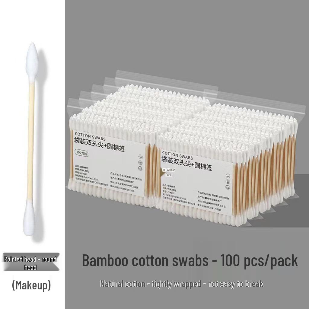 Disposable Double-Headed Cotton Swabs: Ear Cleaning & Makeup Use