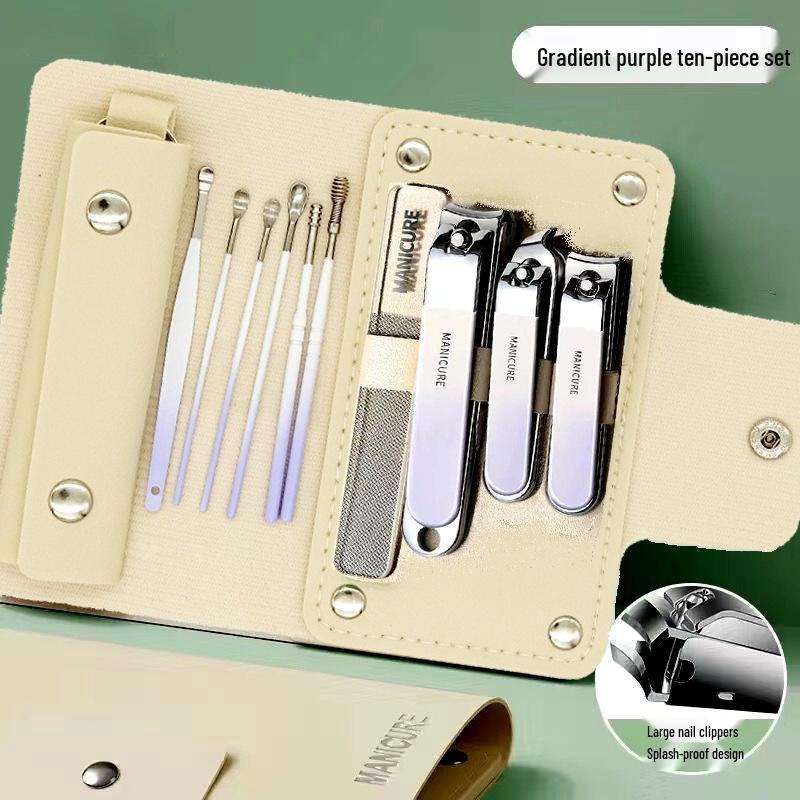 Portable Candy Color Nail Clipper & Manicure Set with Ear Pick