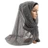 Women Gold Sequins Hijab Scarf, 70x180cm Polyester Shawl Head Cover Daily Wear