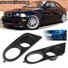 2pcs Front Bumper Foglight Cover Dual Holes Car Accessory Fit for E46 M3 2001?2006Matte Black