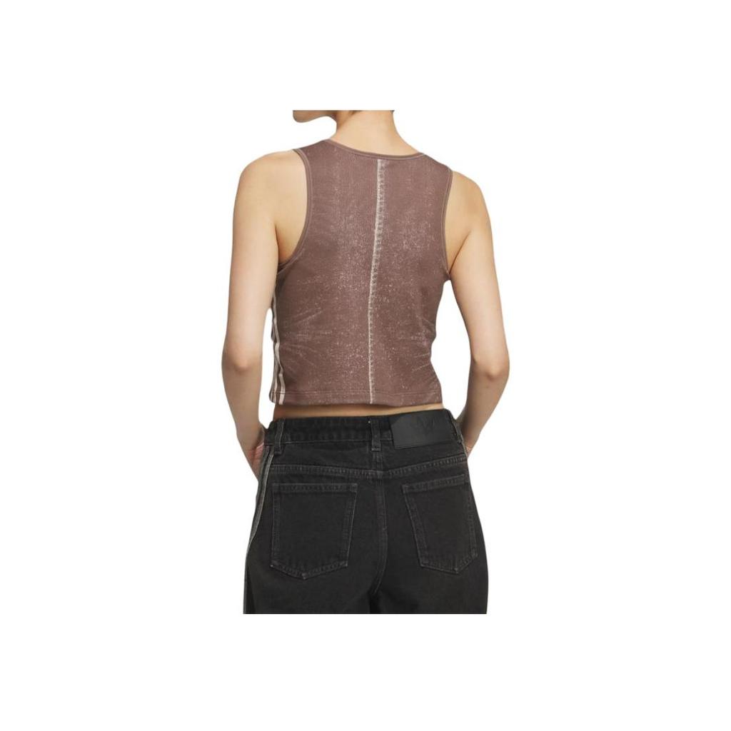 adidas Oryginalny Fake Denim Wyściełany Tank Top Modna Bezrękawnik Sportowy Damski Top KE3892