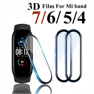 3D Glas für Xiaomi mi band 5 4 6 7 Weichen Screen Protector Schutzhülle Xiami Miband6 band6 Miband5 Abdeckung für Xiomi mi band 7 Film