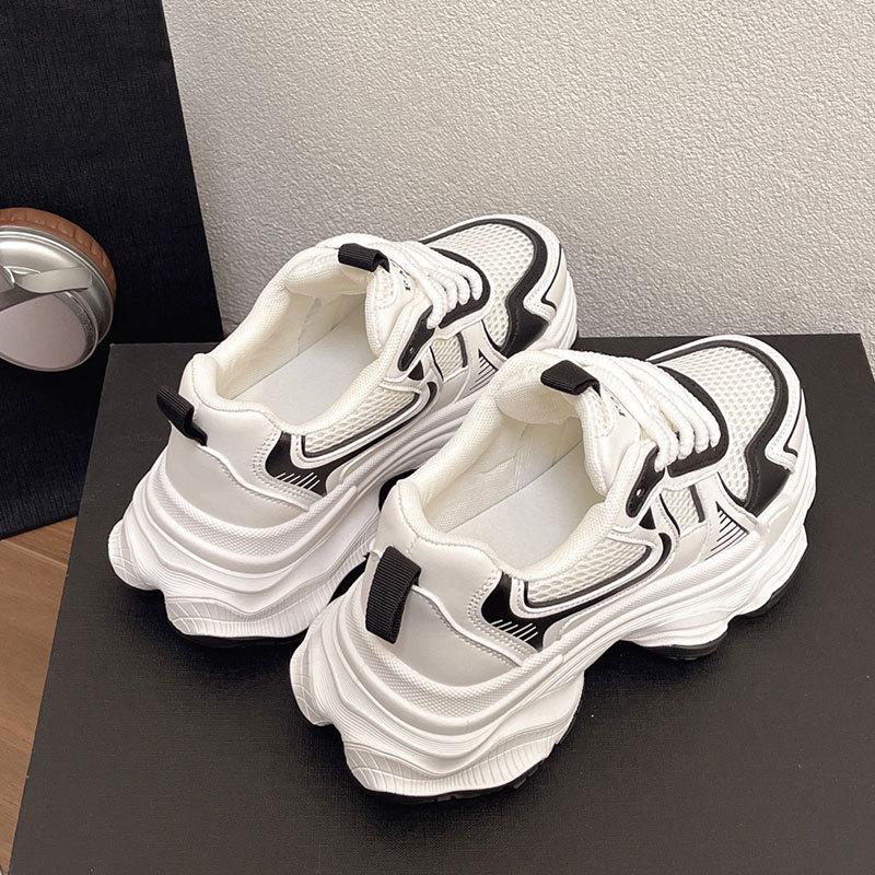 Dad Shoes Women's Ins Spring and Autumn New Super Fire Versatile Student Lightweight Thick-soled Breathable Sneakers