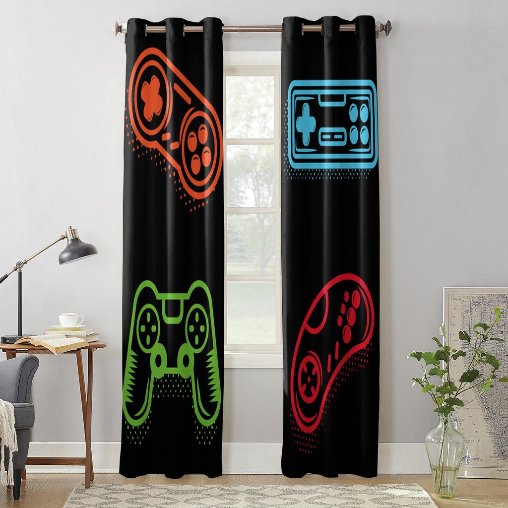 Video Game Art Handle Decoration Window Curtain for Living Room Bedroom Drapes Home Decor Kitchen Blinds Curtains