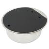 RV Sink Single Bowl Stainless Steel Hand Wash Basin Sink with Tempered Glass Lid for Caravans Camper