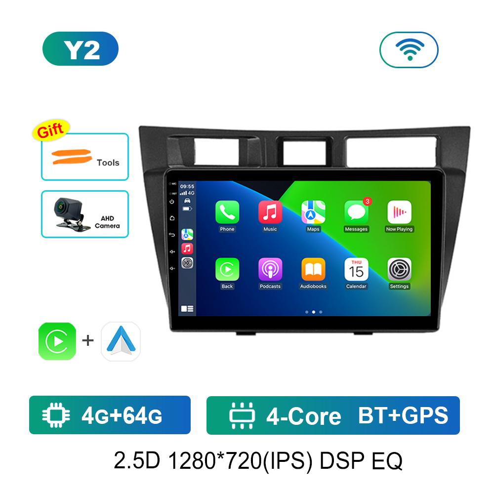 Carplay for Toyota Mark II 9 GX110 2000 - 2007 Android OS Car Audio Multimedia Player BT GPS Navi 4G+WiFi Head Unit IPS Screen
