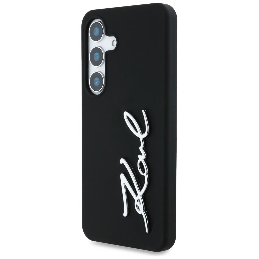 Etui Do Samsung Galaxy S25 Karl Lagerfeld Metal Signature Logo Czarny