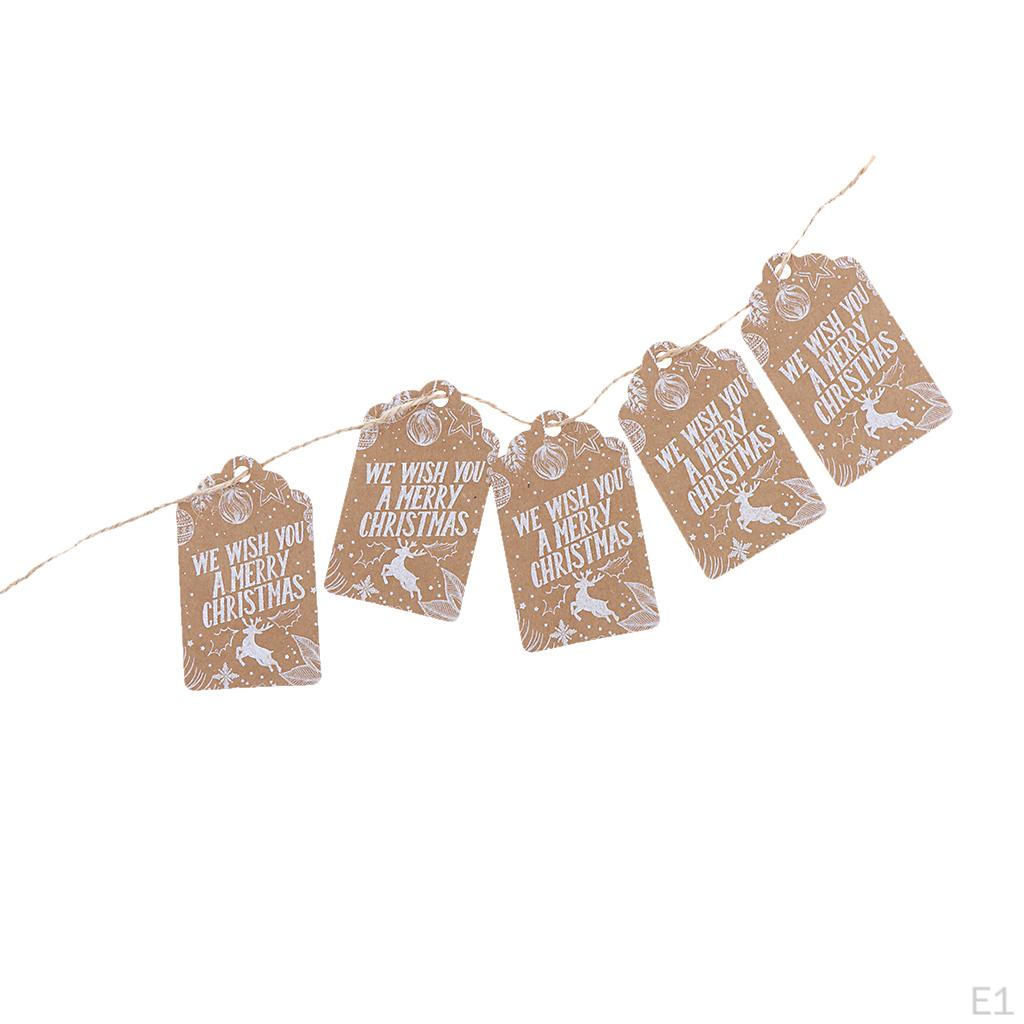 50pcs Christmas Gift Tags Luggage Tree Hanging Decoration