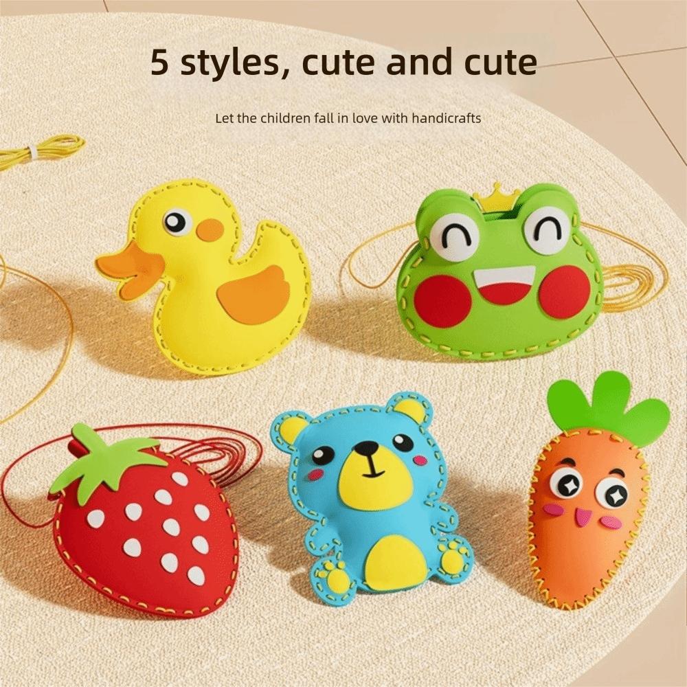 5Pcs EVA Beginner Sewing Set Handmade Kids Art Toys Creative DIY Sewing Kit  for Kids