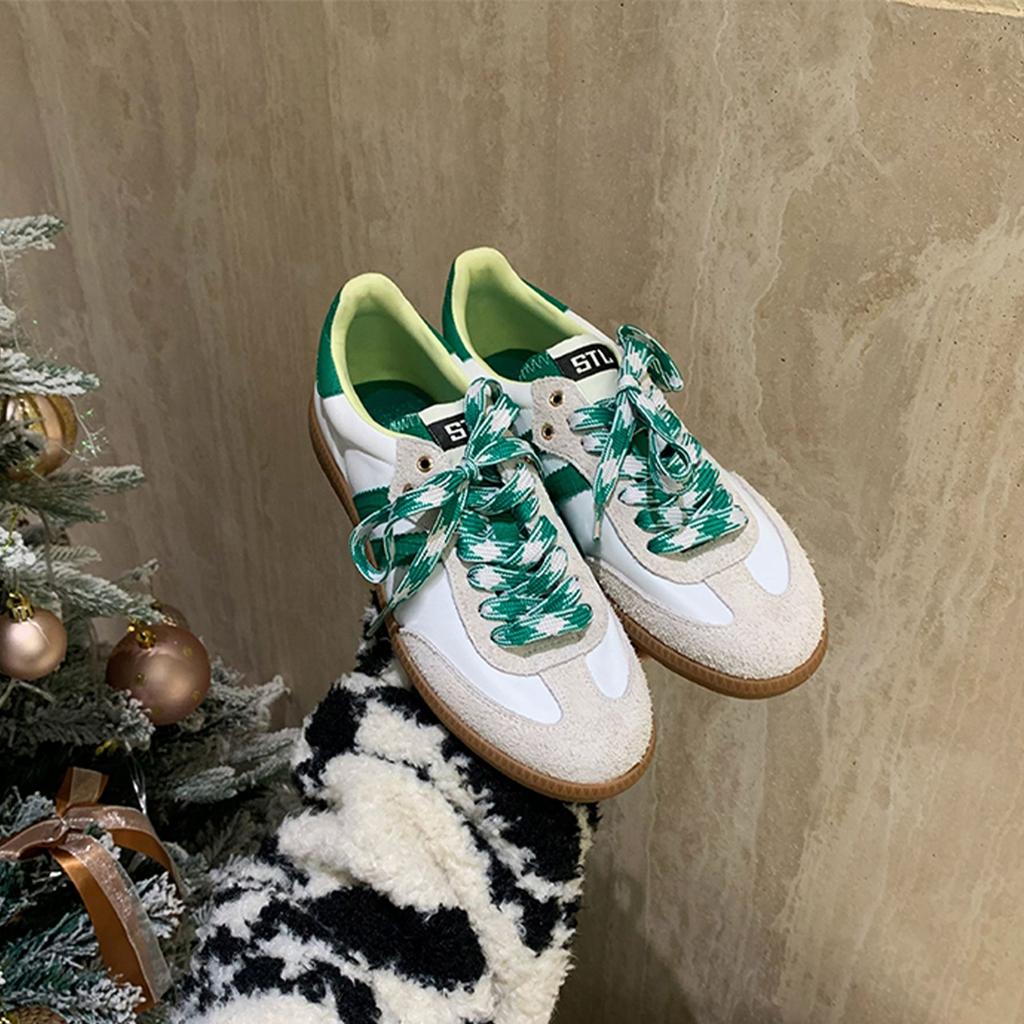 Grape mother studiolee retro contrasting color versatile sports and leisure platform German training shoes women's 2025 new spring and autumn