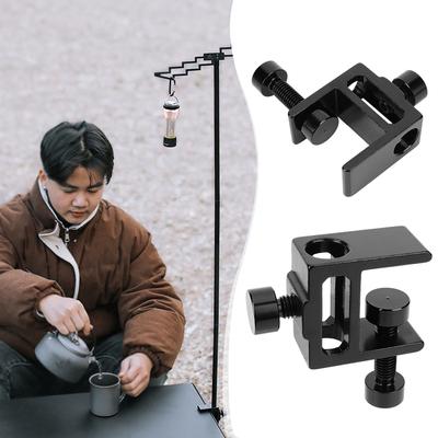 Camping Lamp Table Clip Desk Lamp Mount Multifunction Camera Holder Stand Aluminum Alloy Heavy Duty for Light Camera Microphone