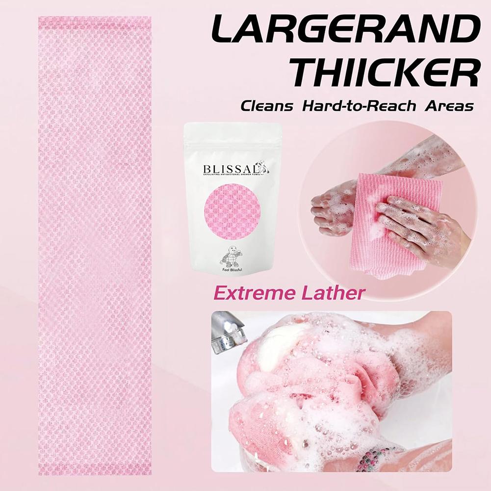 1pcs Beauty Skin Exfoliating Towel,Dual Sided Durable Back Scrubbing Towel for Women Man,Body Rubbing Washcloth Scrubber Tools