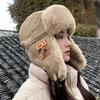 New Bomber Hat Thick Warm Fur Winter Cap for Men Women Earflap Pilot Hat Outdoor Ski Russian Fashionable Male Female Beanie Hat