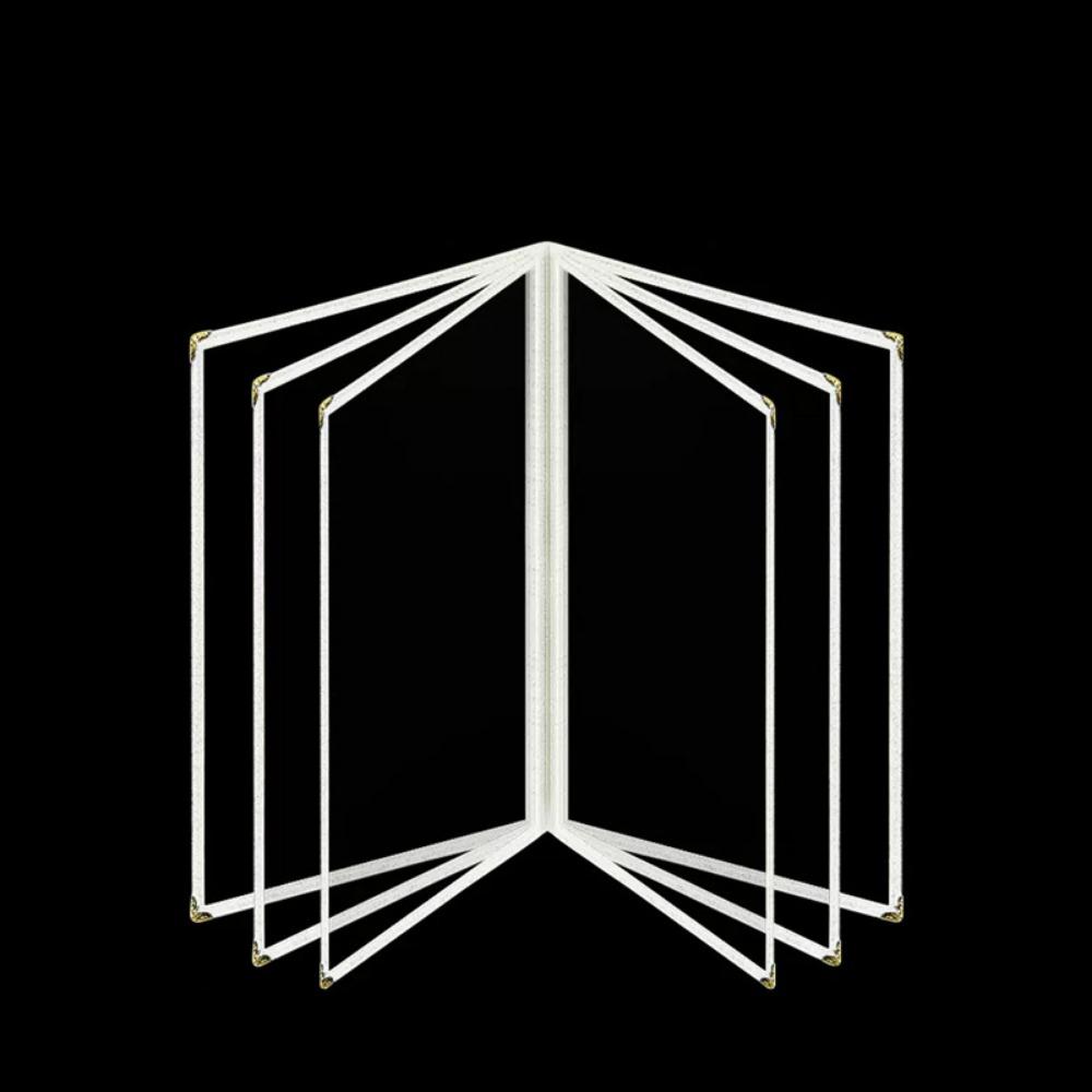 A4 A4 Menu Paper Holder Metal Corners Shell Document Folder PVC Transparent Menu Cover Hotel