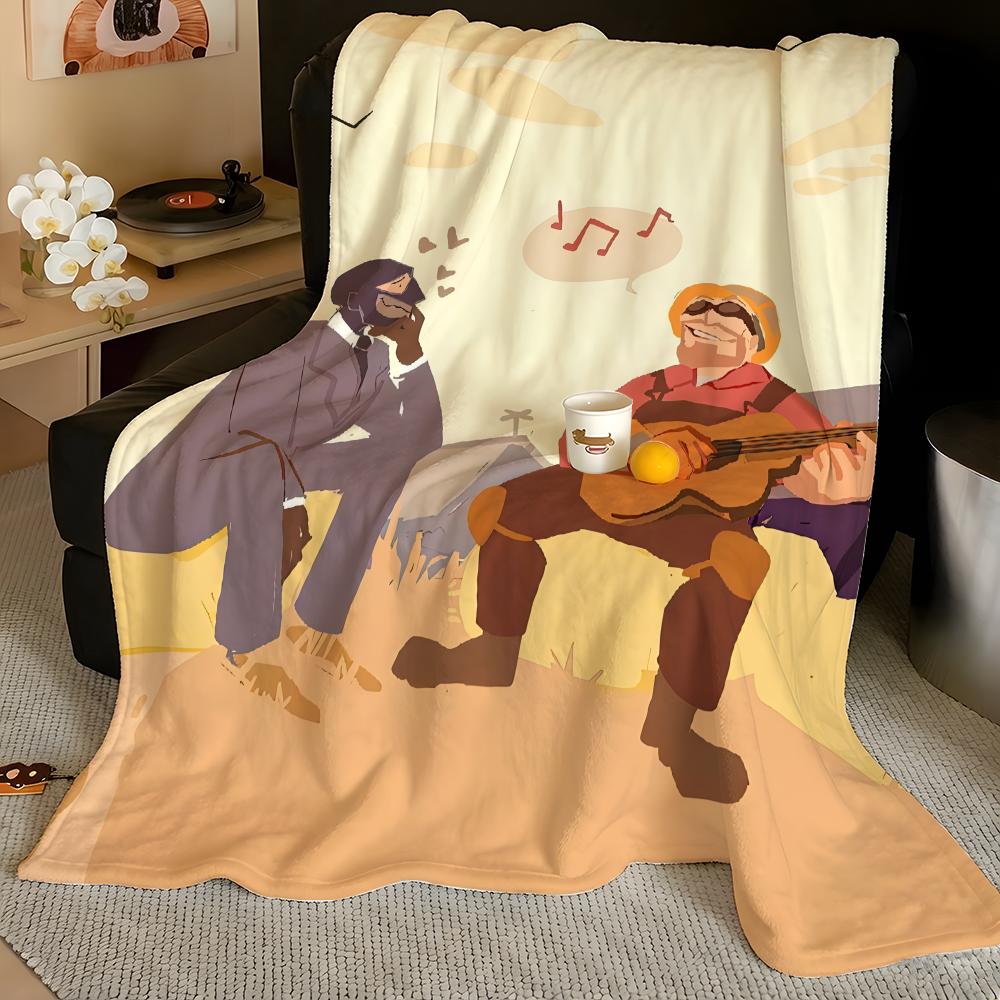 Game T-Team F-Fortress Throw Flannel Blanket, Soft Warm, Durable & Washable cute Cool