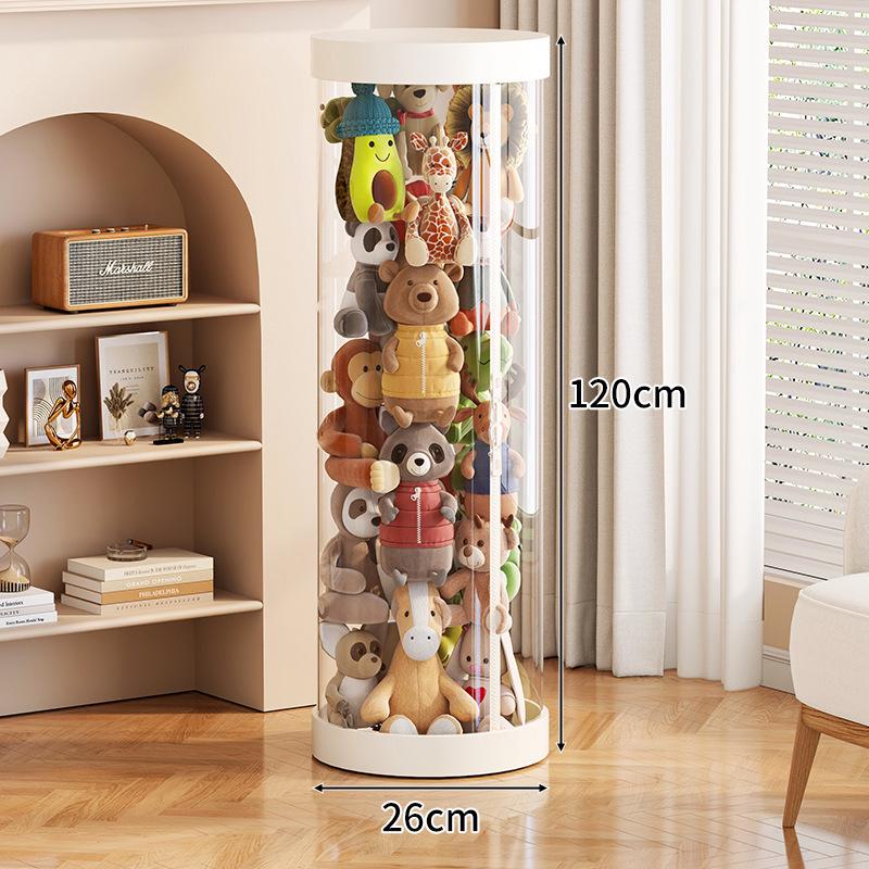 Large Capacity Transparent Toy Storage Bucket for Dolls and Plush Toys