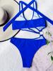 Dámske plavky jednofarebné ohlávka s výstrihom Sexy zaväzovanie na chrbte Jednodielne plavky Bikiny Plážové oblečenie Plavky