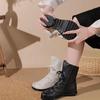 Retro Breathable Genuine Leather Women Boots Handmade Soft and Comfortable Hollow Out Ankle Boots Ladies Platform Shoes